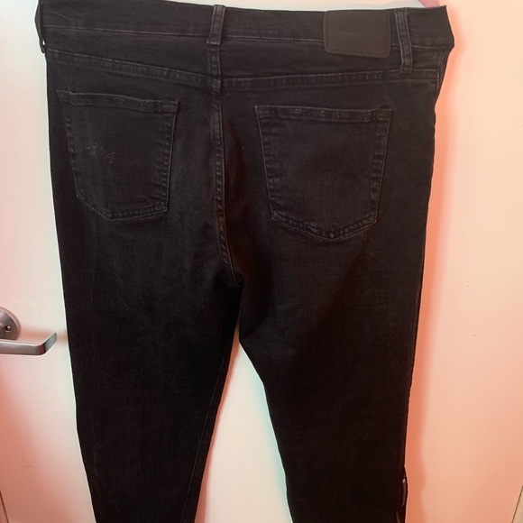Zara black cropped jeans with zipper details - Picture 7 of 8